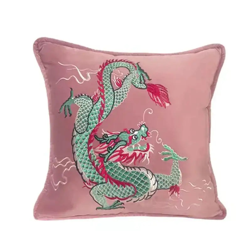 Pink Velvet Dragon Pillow