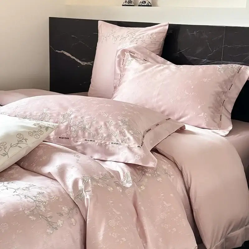Pink Egyptian Cotton Bedding 1000TC King Size