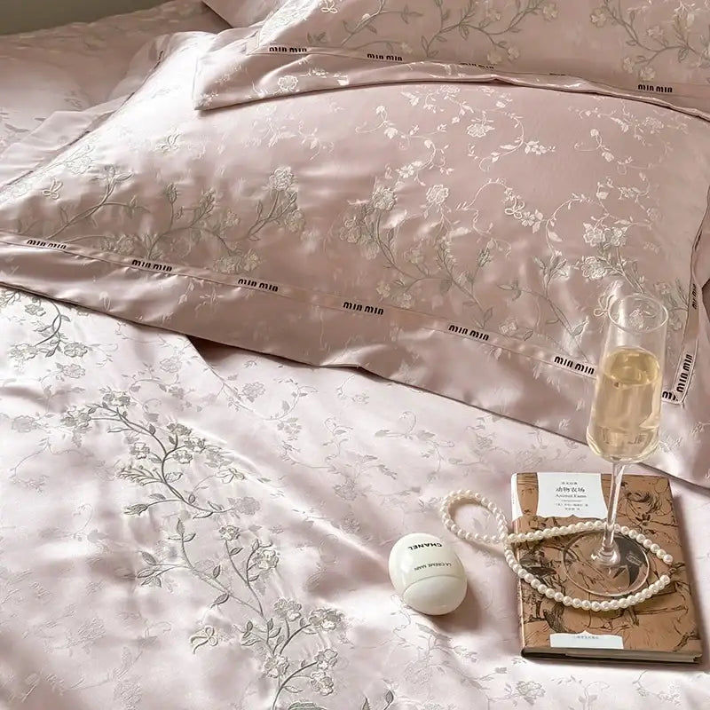 Pink Egyptian Cotton Bedding 1000TC King Size
