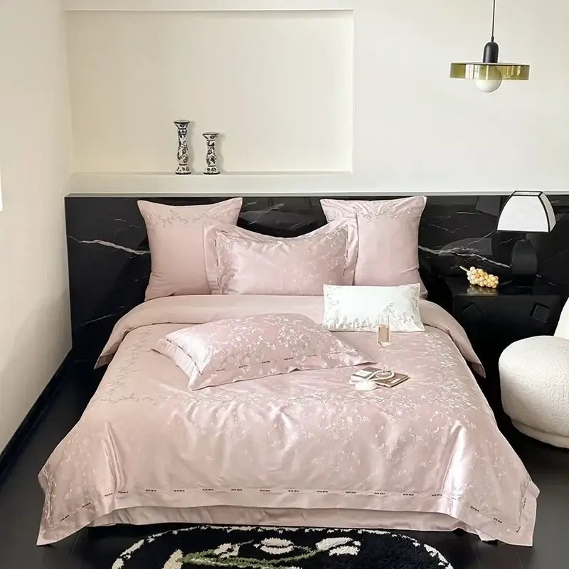Pink Egyptian Cotton Bedding 1000TC King Size