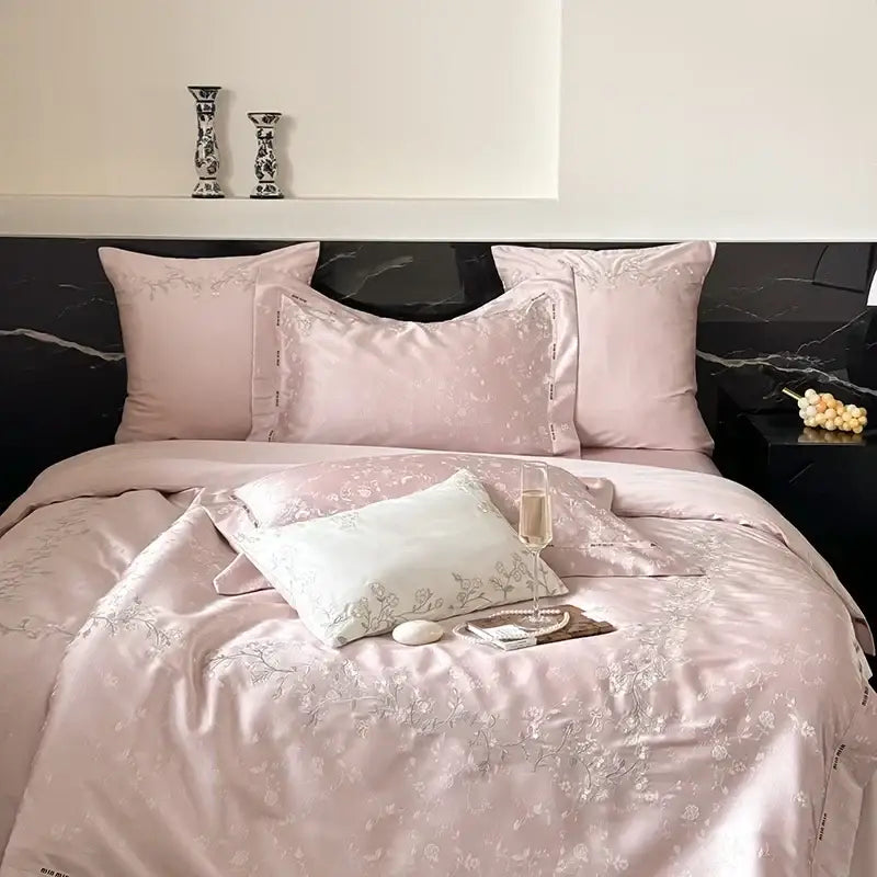 Pink Egyptian Cotton Bedding 1000TC King Size