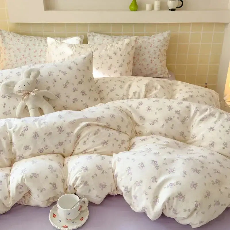 Pink Jacquard Sheet Set