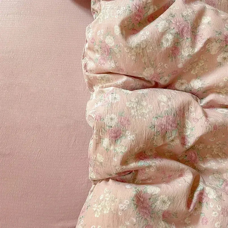Pink Jacquard Sheet Set