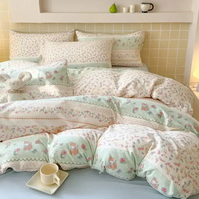 Pink Jacquard Sheet Set