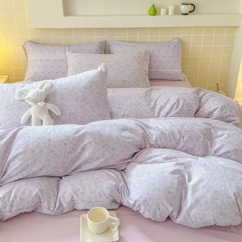Pink Jacquard Sheet Set