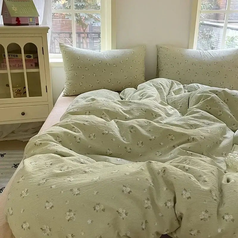 Pink Jacquard Sheet Set