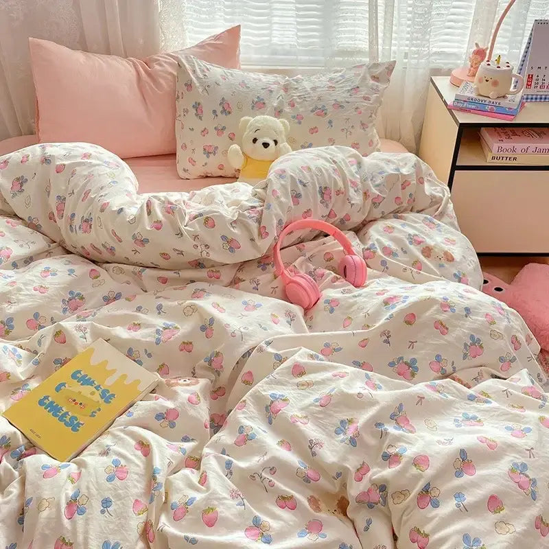 Pink Lace Cotton Comforter
