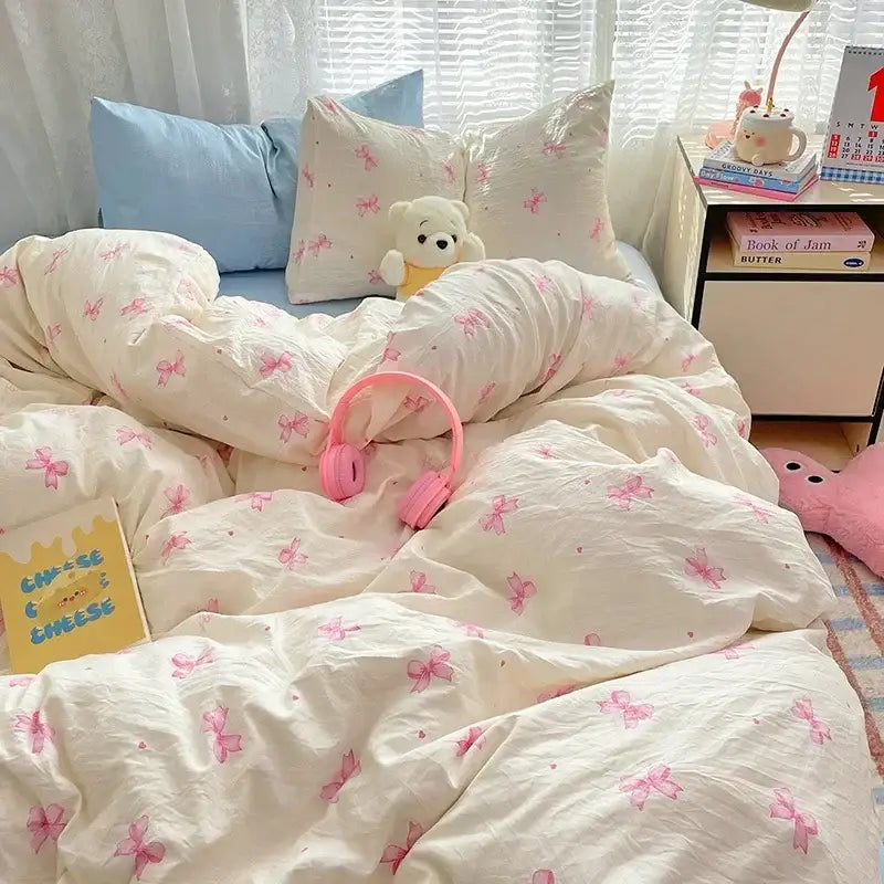 Pink Lace Cotton Comforter