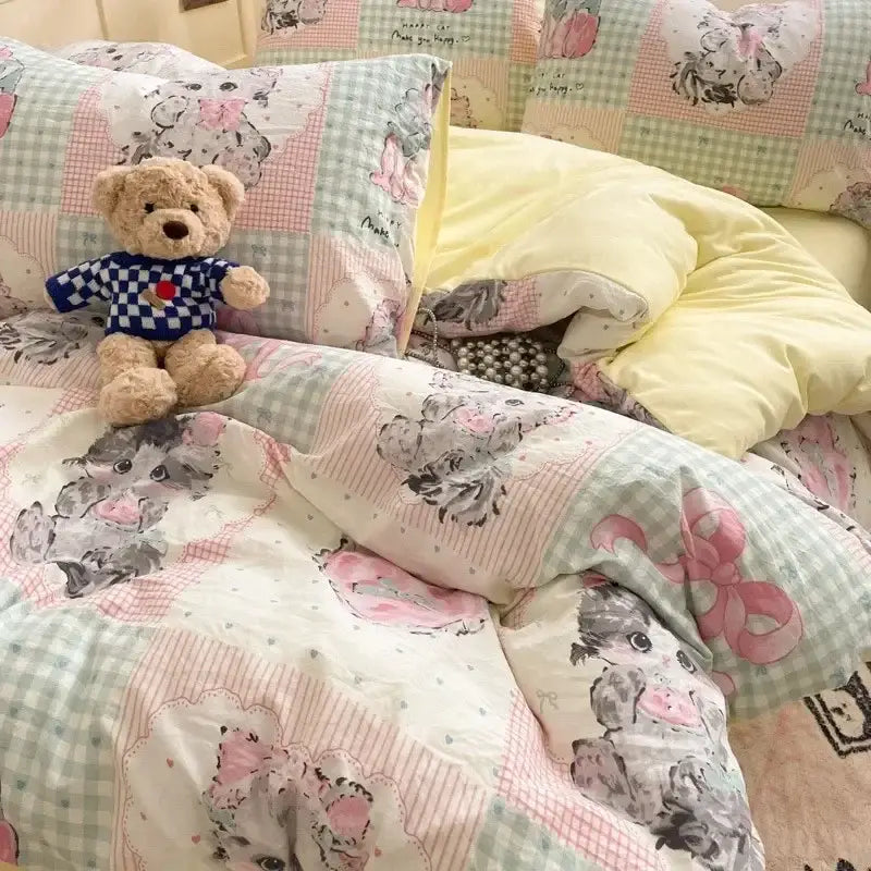 Pink Lace Cotton Comforter