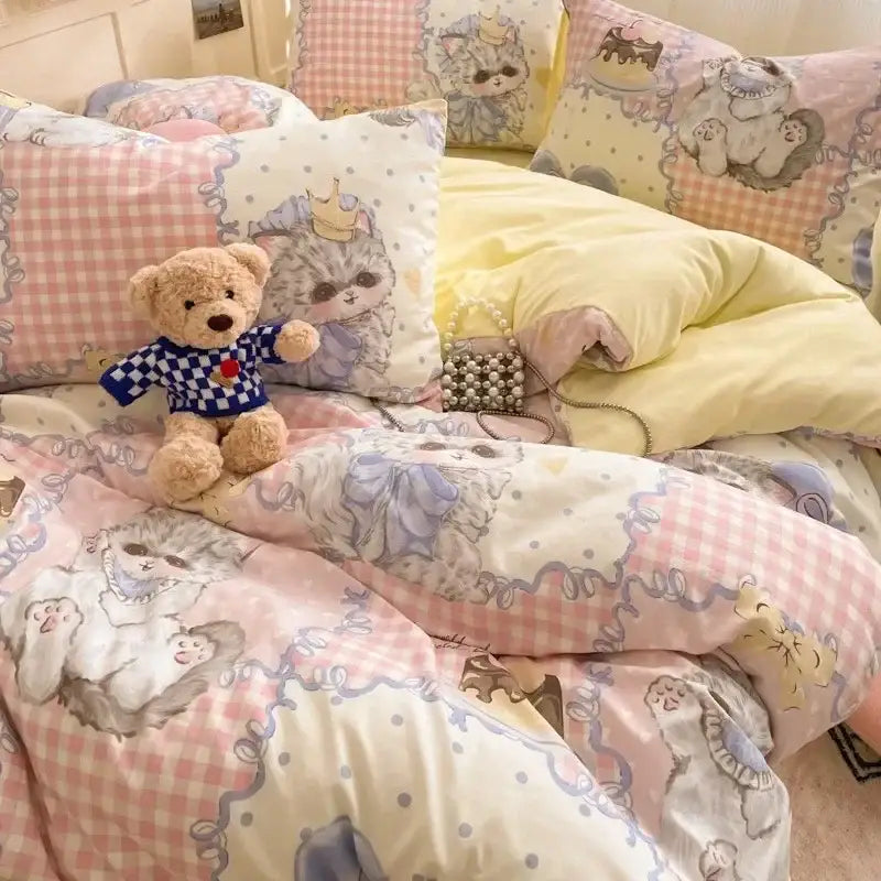 Pink Lace Cotton Comforter