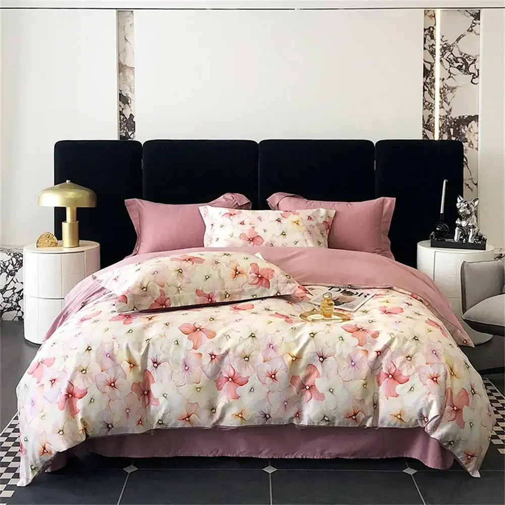 Pink Satin Cotton Bedding
