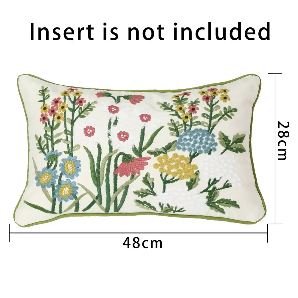 Cream Embroidered Cushion Cover