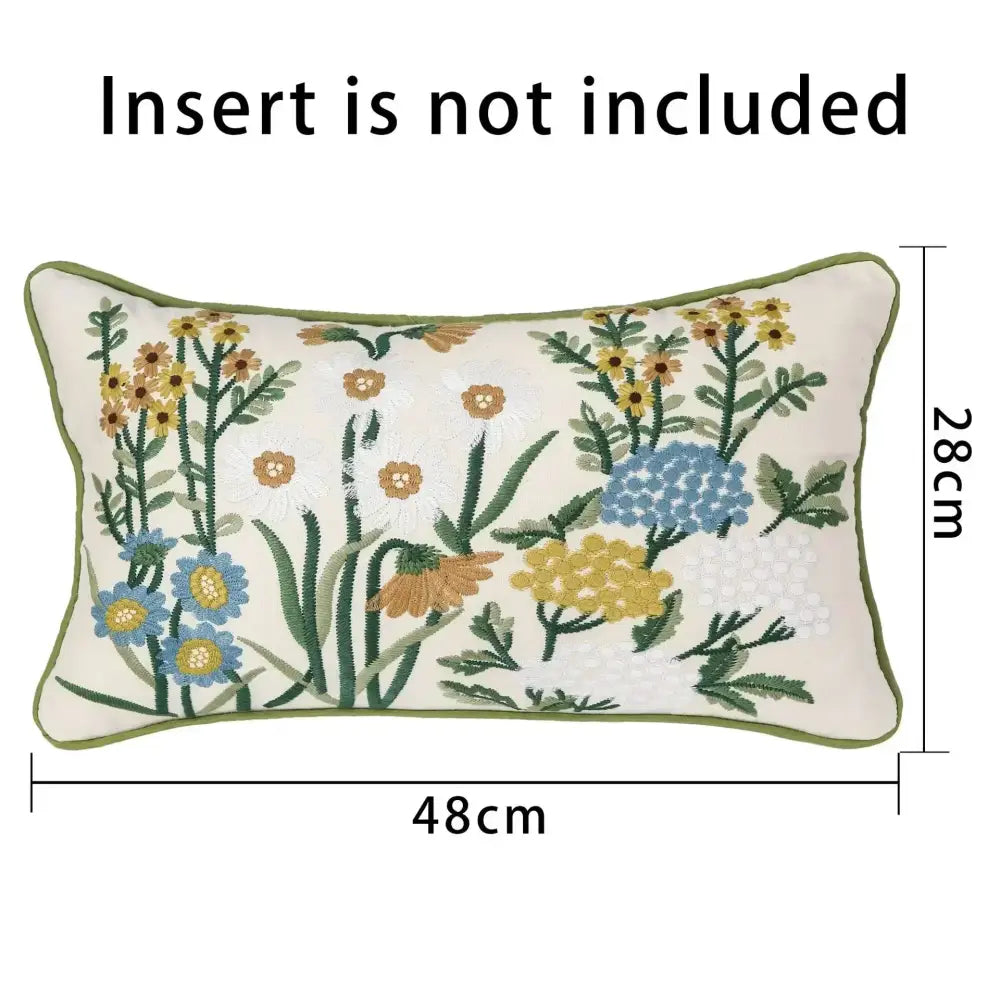Cream Embroidered Cushion Cover