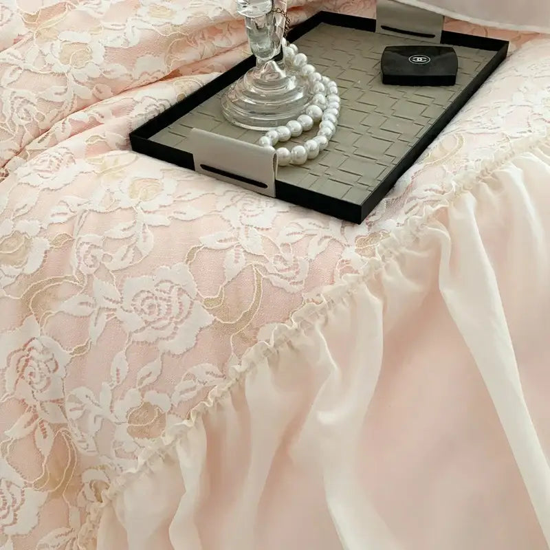 Pink Princess Lace Bedding