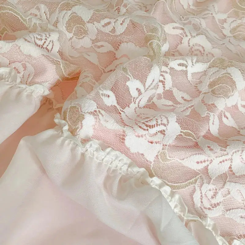 Pink Princess Lace Bedding