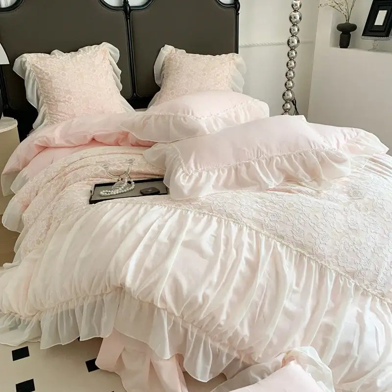 Pink Princess Lace Bedding