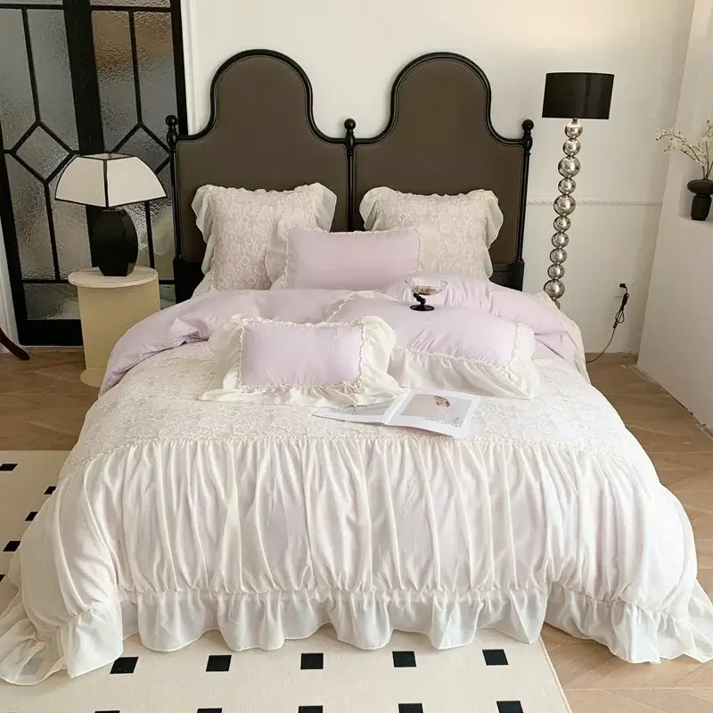 Pink Princess Lace Bedding