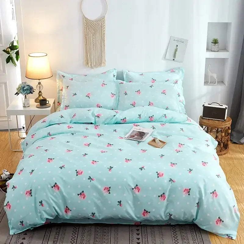 Pink Heart Satin Bedding