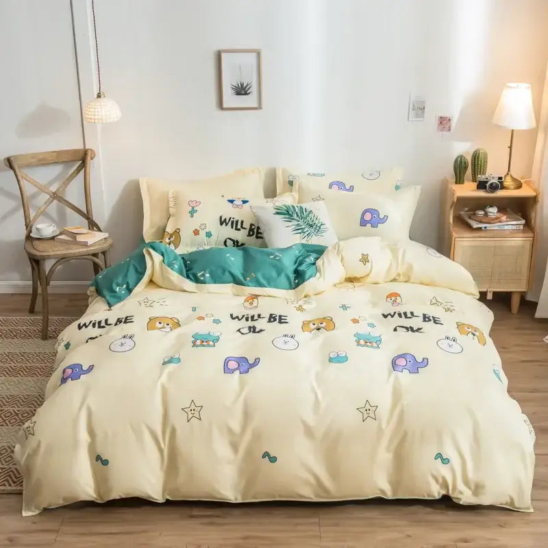 Pink Heart Satin Bedding