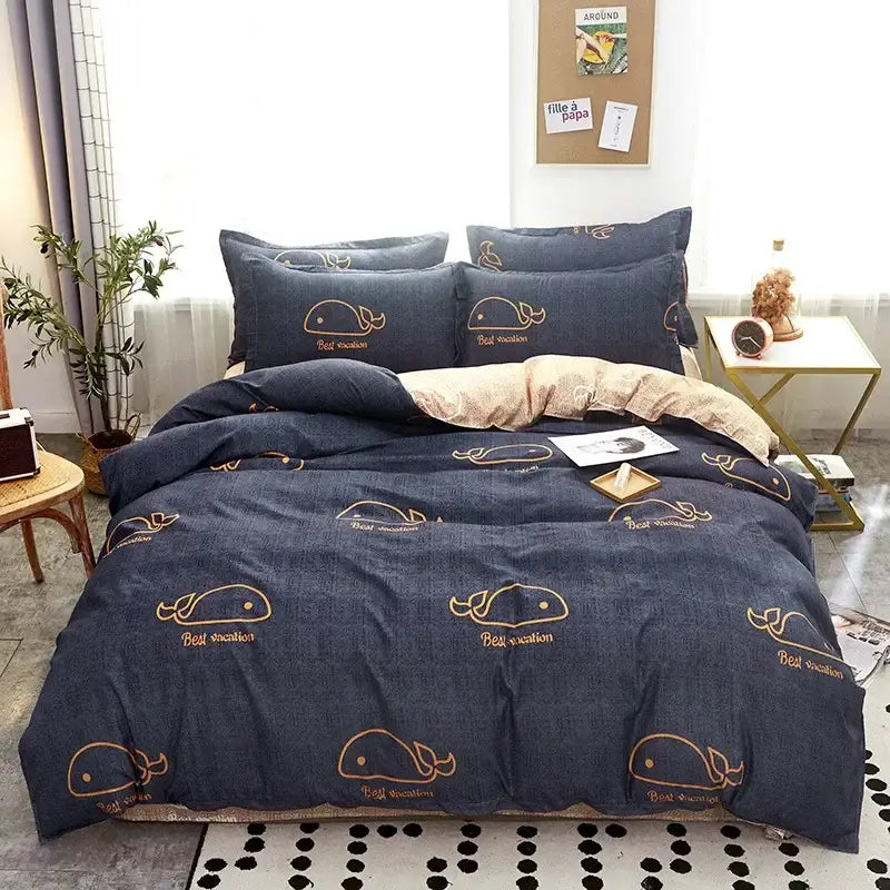 Pink Heart Satin Bedding