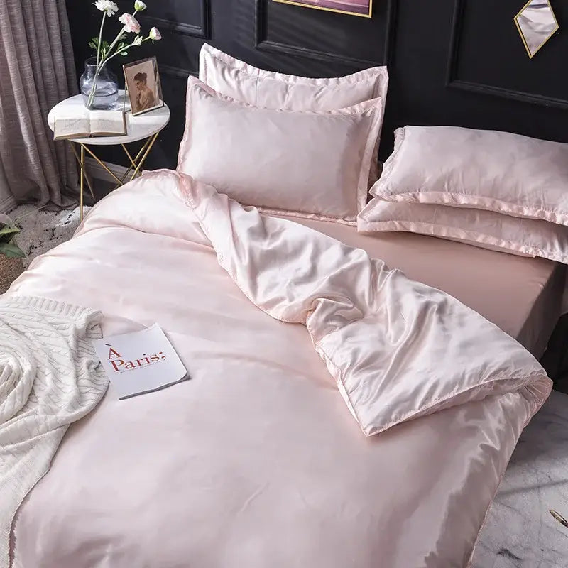 Pink Rayon Satin Bedding