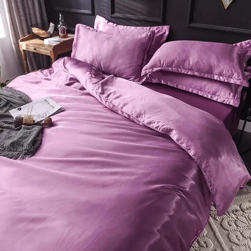 Pink Rayon Satin Bedding