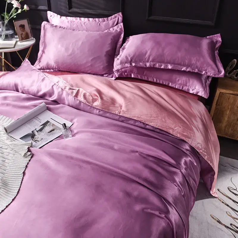 Pink Rayon Satin Bedding