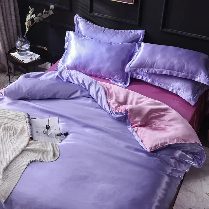Pink Rayon Satin Bedding