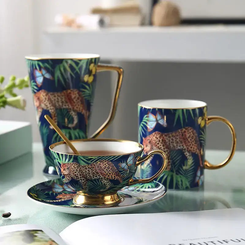 Pink Bone China Teacup Set