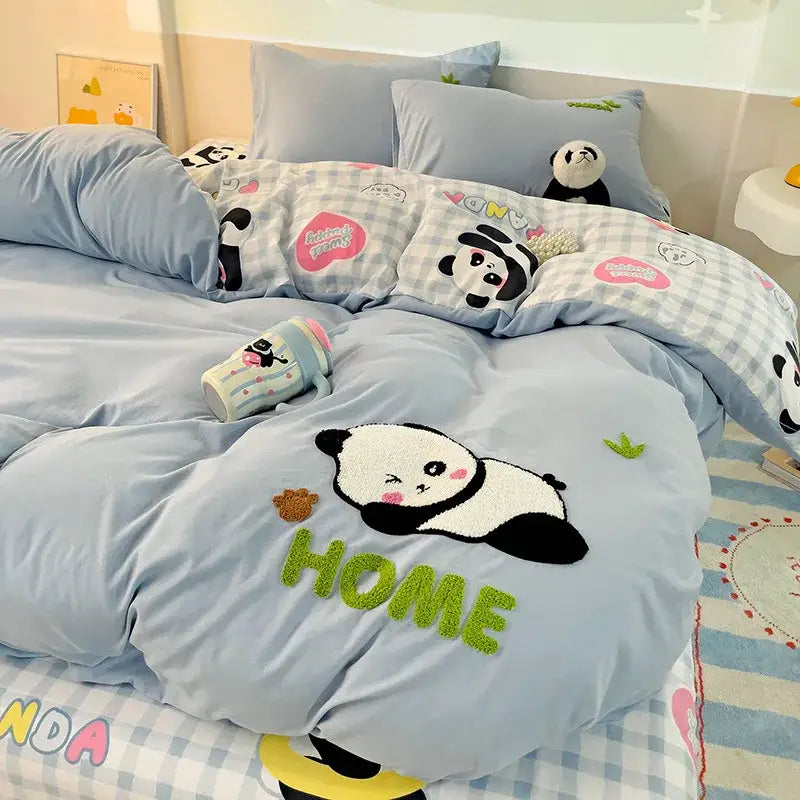 Pink Cartoon Cotton Bedding