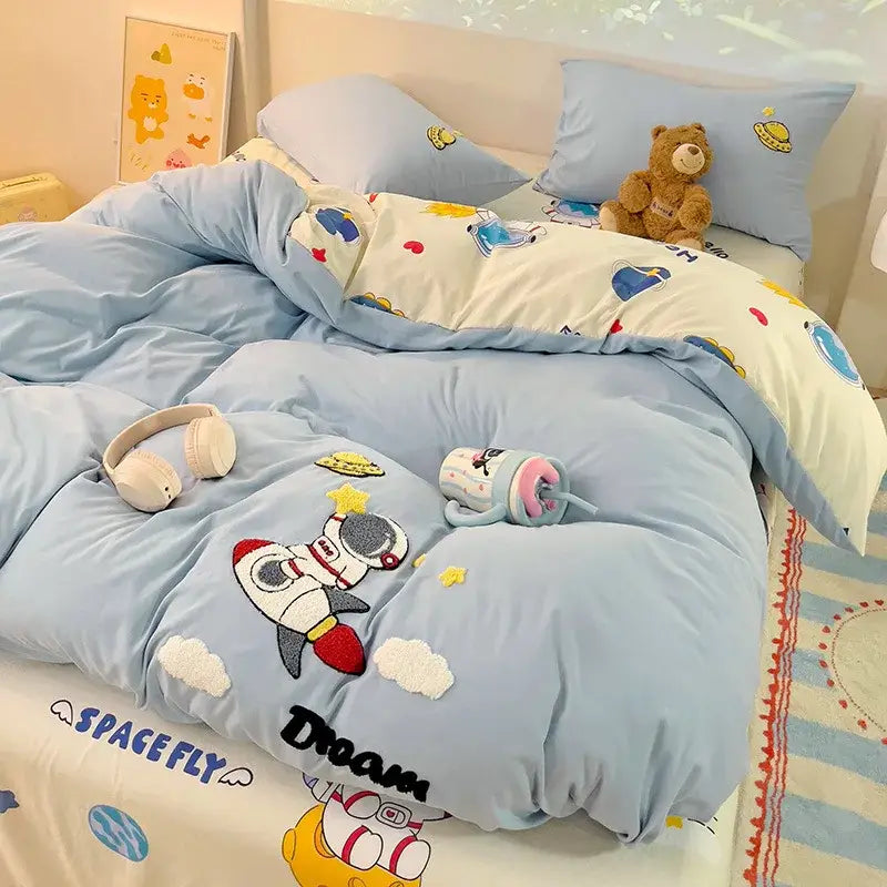 Pink Cartoon Cotton Bedding