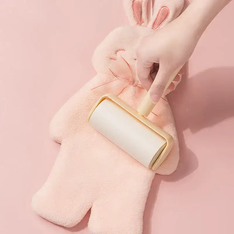 Pink Plush Rabbit Towel