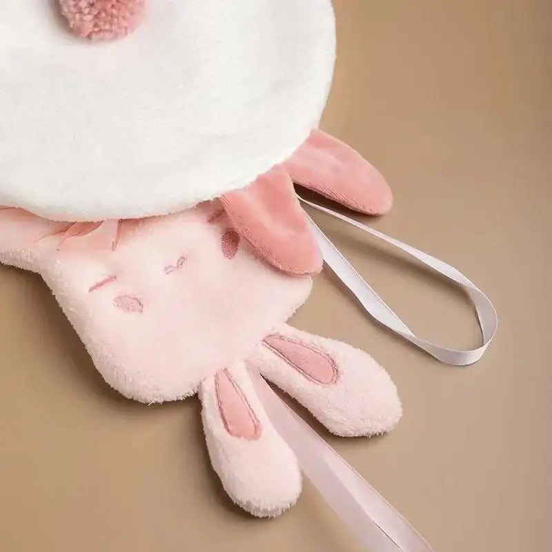 Pink Plush Rabbit Towel
