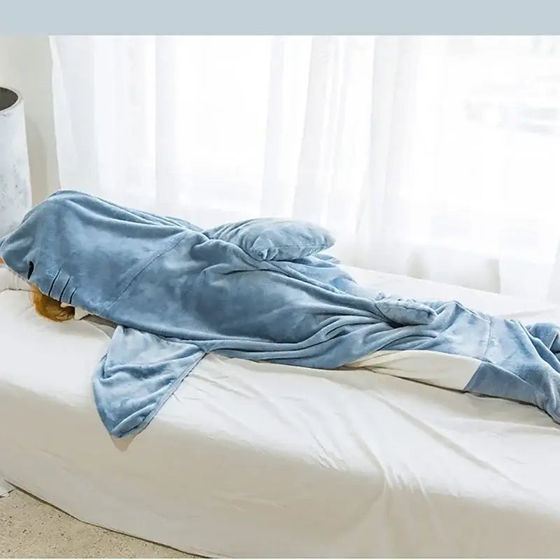 Pink Plush Shark Blanket