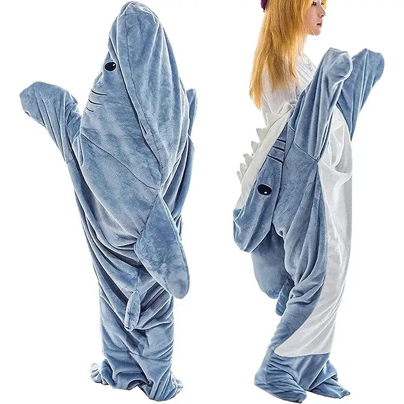 Pink Plush Shark Blanket