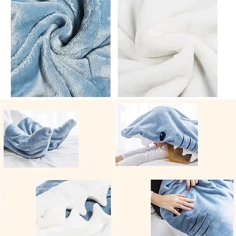 Pink Plush Shark Blanket