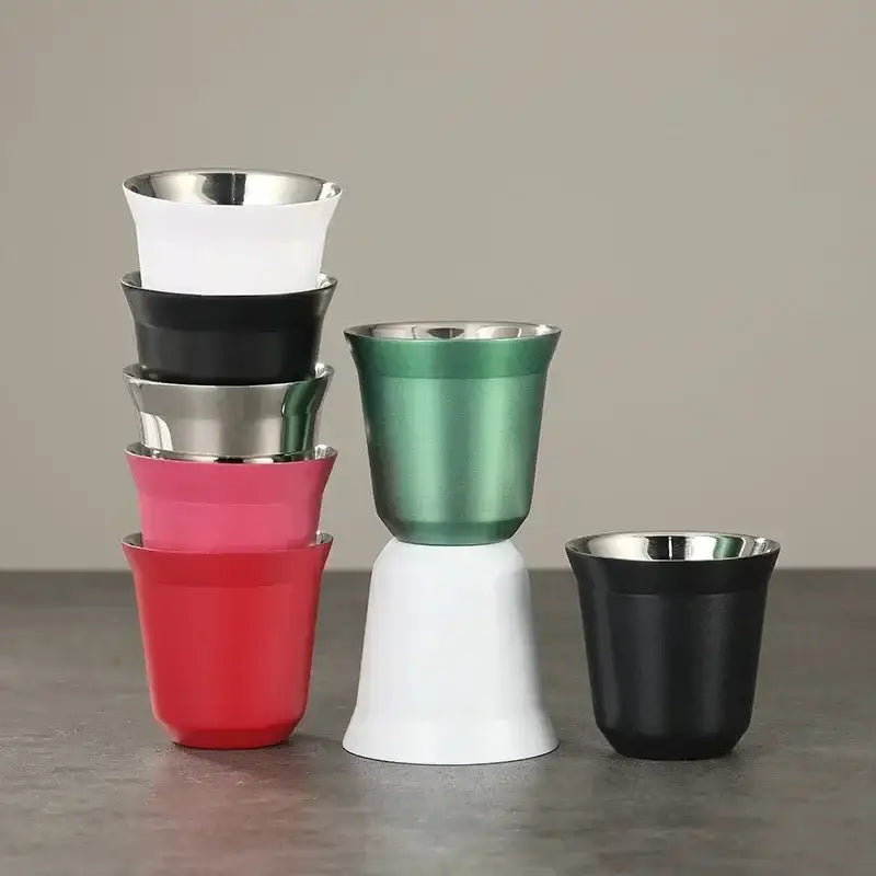 Pink Double Wall Espresso Mugs