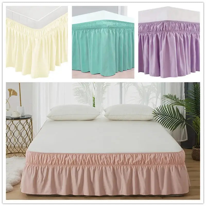 Pink Ruffled Bed Skirt