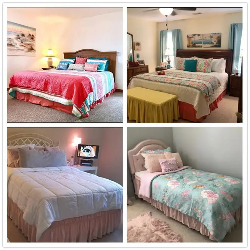 Pink Ruffled Bed Skirt