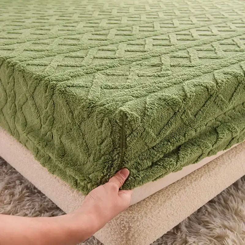 Pink Fleece Queen Bed Sheet