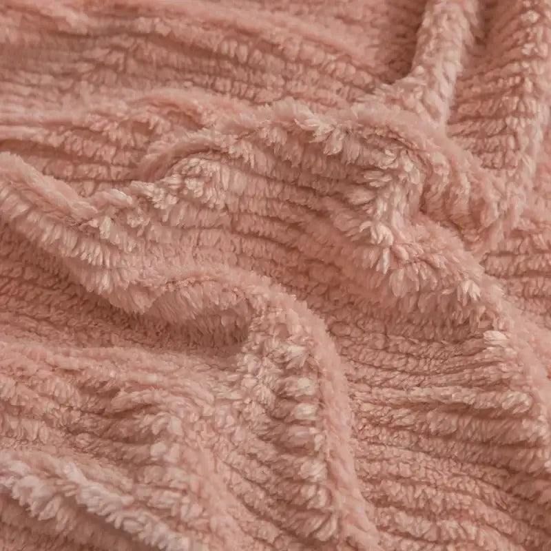 Pink Winter Fleece Bedding Set
