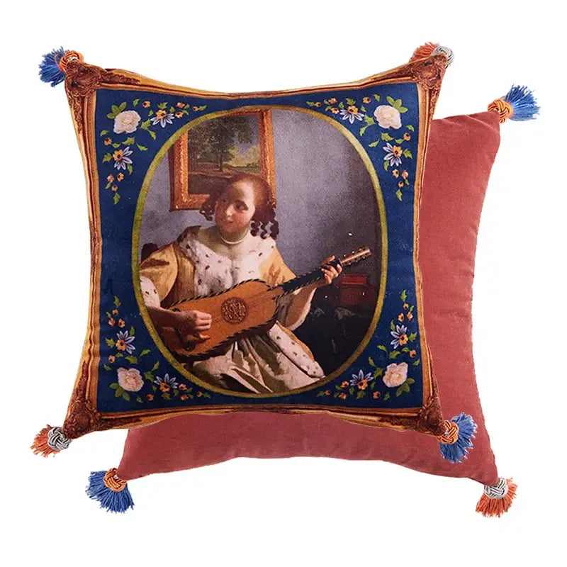 Pink Velvet Cushion Cover