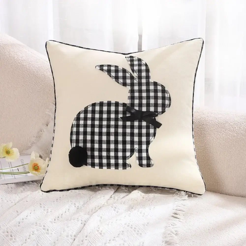 Floral Embroidered Cushion Cover