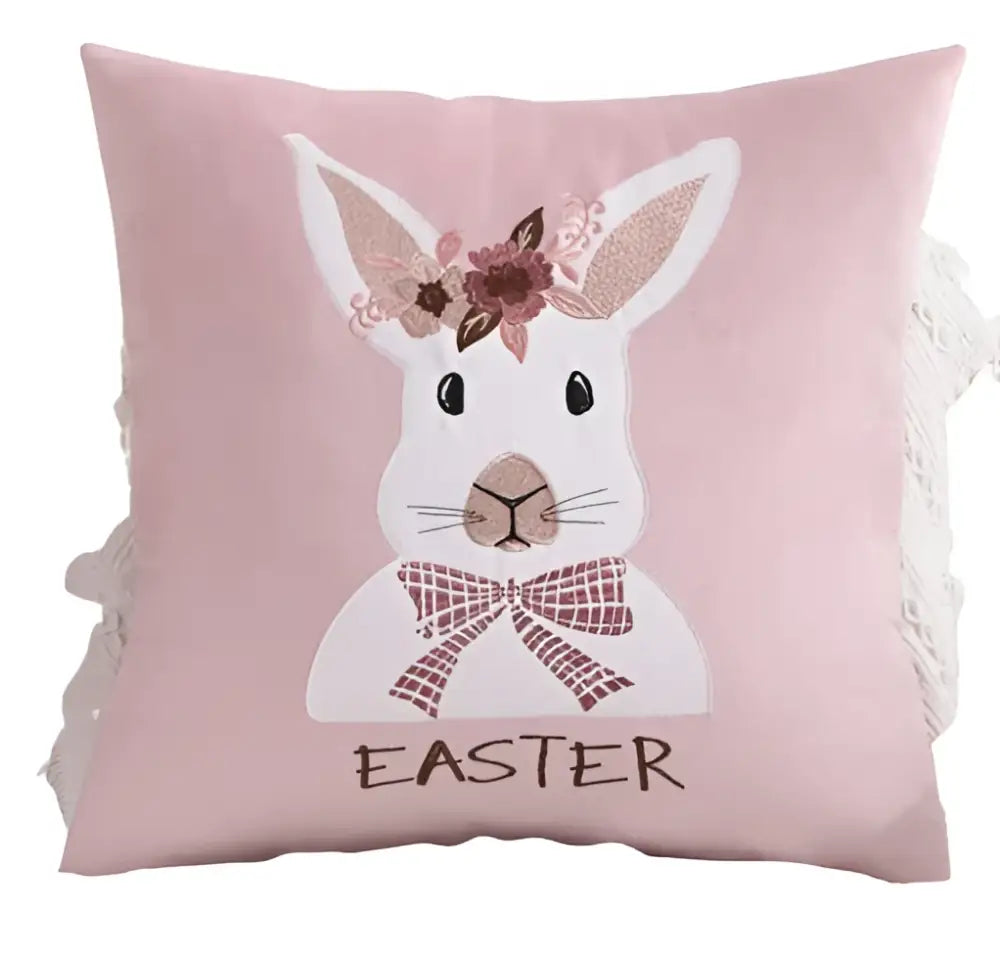 Floral Embroidered Cushion Cover