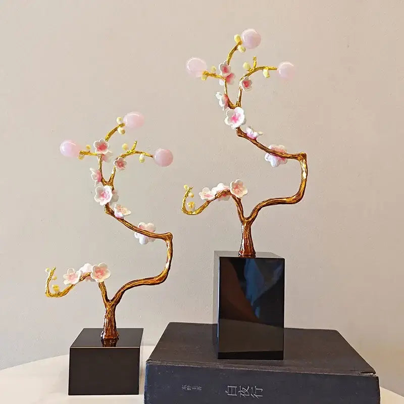 Golden Tree Crystal Statue