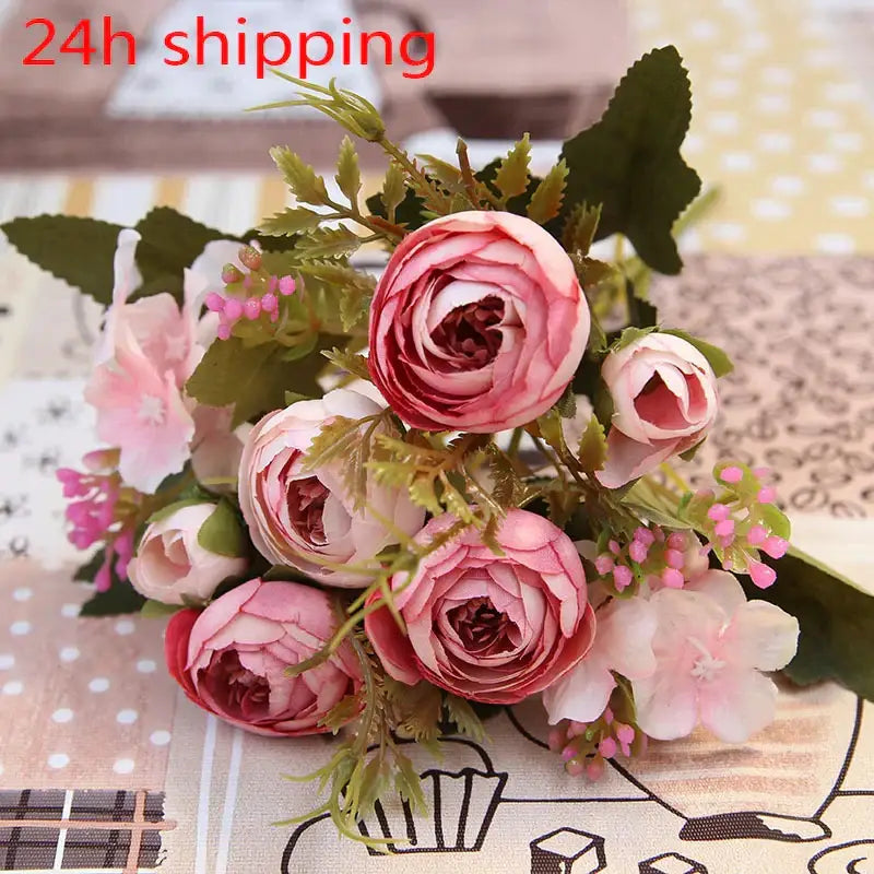 Silk Tea Rose Bouquet