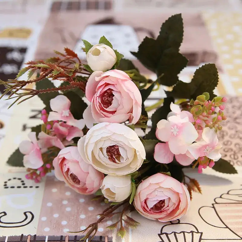 Silk Tea Rose Bouquet