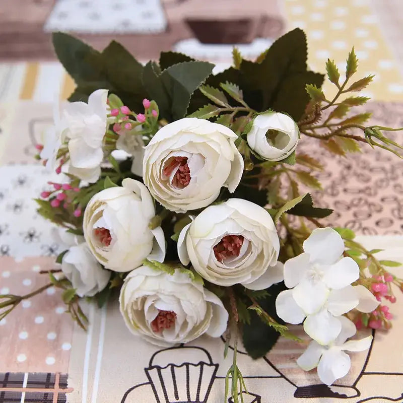 Silk Tea Rose Bouquet