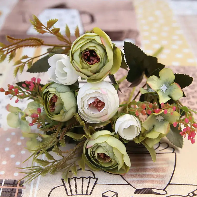 Silk Tea Rose Bouquet