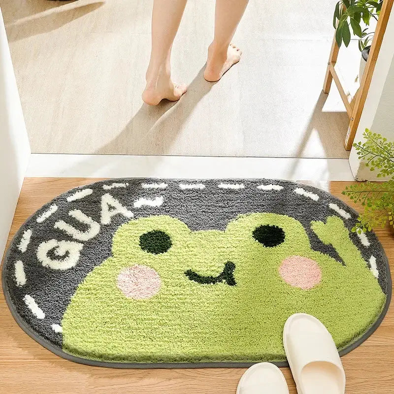 Gray Microfiber Animal Rug
